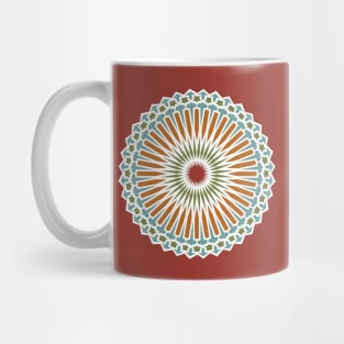 Orange Flower Arabic Tiles Mug